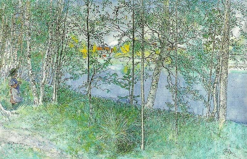 Carl Larsson esbjorn pa bullerholmen Norge oil painting art